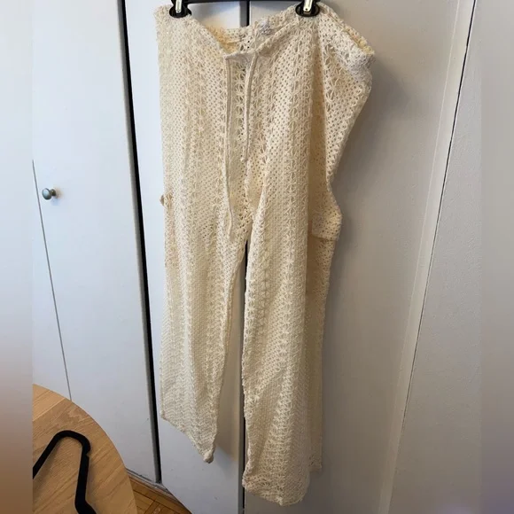 Heart Of Sun Bahia Beige Crochet Cargo Pants - Picture 6 of 8